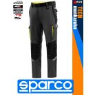 Sparco TECH GREYYELLOW OREGON prémium technikai stretch derék munkanadrág - munkaruha