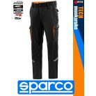 Sparco TECH BLACKORANGE OREGON prémium technikai stretch derék munkanadrág - munkaruha