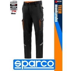 Sparco TECH BLACKORANGE OREGON prémium technikai stretch derék munkanadrág - munkaruha