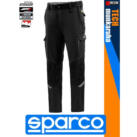 Sparco TECH BLACK OREGON prémium technikai stretch derék munkanadrág - munkaruha