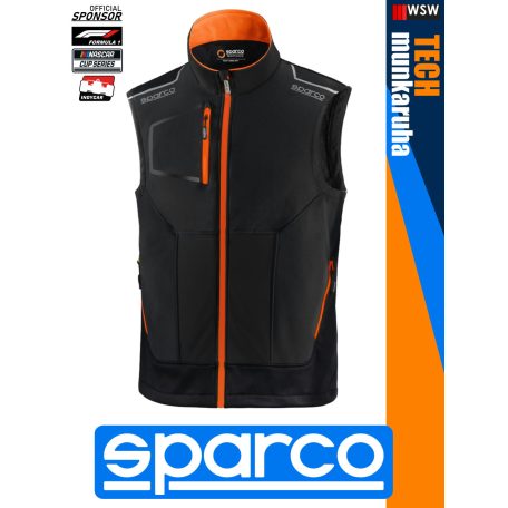 Sparco TECH BLACKORANGE ILLINOIS prémium technikai stretch munkamellény - munkaruha
