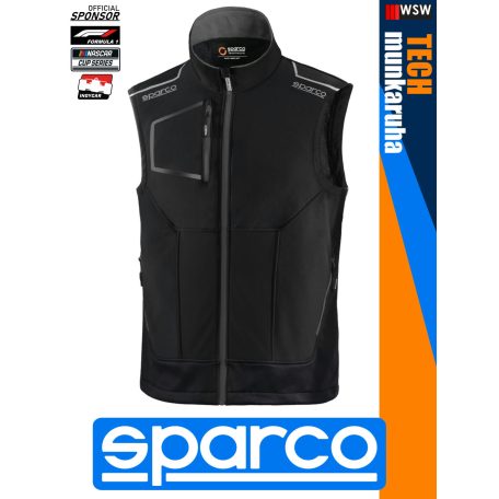 Sparco TECH BLACK ILLINOIS prémium technikai stretch munkamellény - munkaruha