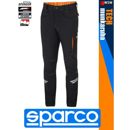 Sparco TECH BLACKORANGE KANSAS prémium technikai stretch nyári derék munkanadrág - munkaruha