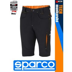 Sparco TECH BLACKORANGE LAREDO prémium technikai stretch rövid munkanadrág - munkaruha