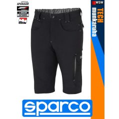   Sparco TECH BLACK LAREDO prémium technikai stretch rövid munkanadrág - munkaruha