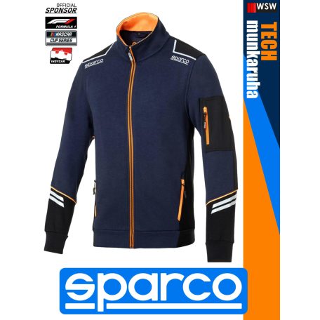 Sparco TECH NAVYORANGE ALABAMA prémium rugalmas zipzáros pulóver - munkaruha