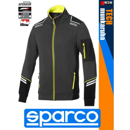 Sparco TECH GREYGREEN ALABAMA prémium rugalmas zipzáros pulóver - munkaruha