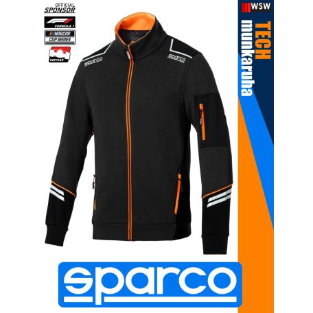 Sparco TECH BLACKORANGE ALABAMA prémium rugalmas zipzáros pulóver - munkaruha