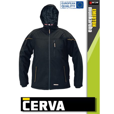 Cerva Emerton Black softshell kabát