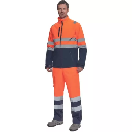 Cerva CIUDADES ORANGENAVY GRANADA technikai softshell munkakabát - munkaruha