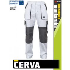   Cerva MAX SUMMER WHITE pamut technikai deréknadrág - munkanadrág