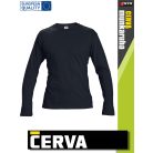 Cerva CAMBON BLACK pamut rugalmas egyszínű hosszúujjú póló - 160 g/m2