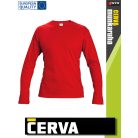 Cerva CAMBON RED pamut rugalmas egyszínű hosszúujjú póló - 160 g/m2