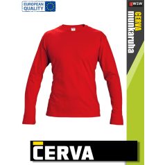  Cerva CAMBON RED pamut rugalmas egyszínű hosszúujjú póló - 160 g/m2