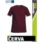 Cerva TEESTA BURGUNDY pamut rugalmas egyszínű póló - 160 g/m2