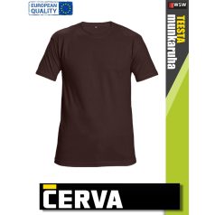   Cerva TEESTA DARKBROWN pamut rugalmas egyszínű póló - 160 g/m2