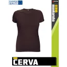 Cerva SURMA DARKBROWN pamut rugalmas egyszínű női póló - 170 g/m2