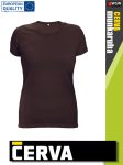   Cerva SURMA DARKBROWN pamut rugalmas egyszínű női póló - 170 g/m2