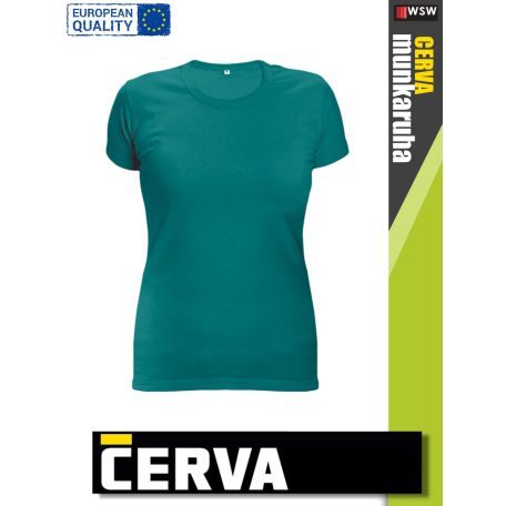 Cerva SURMA SEAGREEN pamut rugalmas egyszínű női póló - 170 g/m2