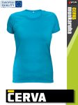   Cerva SURMA TURQUISE pamut rugalmas egyszínű női póló - 170 g/m2