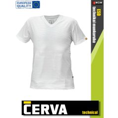 Cerva ESD NOYO WHITE technikai antisztatikus V-nyakú póló - munkaruha   Cerva ESD NOYO WHITE technikai antisztatikus V-nyakú póló - munkaruha