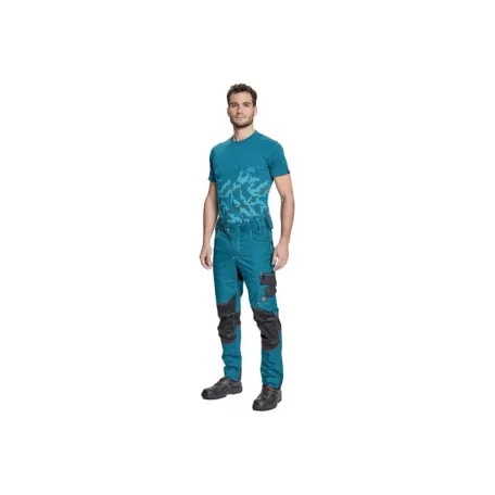 Cerva NEURUM NAVY CAMO prémium rugalmas póló - munkaruha