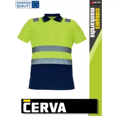   Cerva CIUDADES YELLOWNAVY CADIZ láthatósági galléros póló - munkaruha