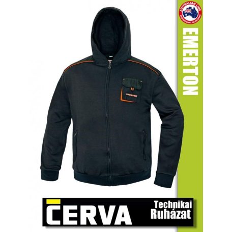 Cerva Emerton Black kapucnis pulóver