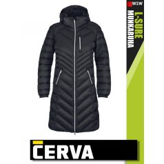   Cerva L-SURE BLACK stretch technikai női bélelt kabát - munkaruha