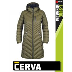 Cerva L-SURE BLACK stretch technikai női bélelt kabát - munkaruha