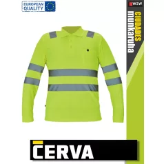   Cerva CIUDADES YELLOW LUGO láthatósági galléros póló - munkaruha