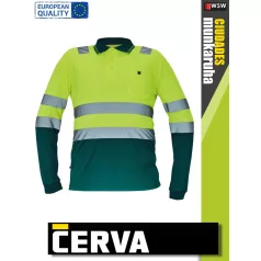   Cerva CIUDADES YELLOWGREEN LEON láthatósági galléros póló - munkaruha