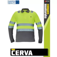   Cerva CIUDADES YELLOWGREY LEON láthatósági galléros póló - munkaruha