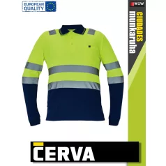   Cerva CIUDADES YELLOWNAVY LEON láthatósági galléros póló - munkaruha