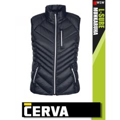   Cerva L-SURE BLACK stretch technikai női bélelt mellény - munkaruha