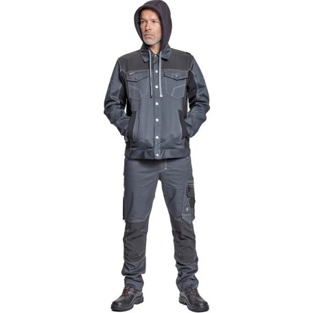 Cerva NEURUM ANTRACITE CLASSIC prémium pamutgazdag stretch kapucnis munkakabát - munkaruha