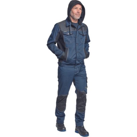 Cerva NEURUM NAVY CLASSIC prémium pamutgazdag stretch kapucnis munkakabát - munkaruha