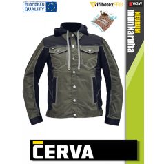   Cerva NEURUM OILGREEN CLASSIC prémium pamutgazdag stretch kapucnis munkakabát - munkaruha