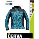 Cerva NEURUM PETROL CAMO prémium pamutgazdag stretch kapucnis munkakabát - munkaruha