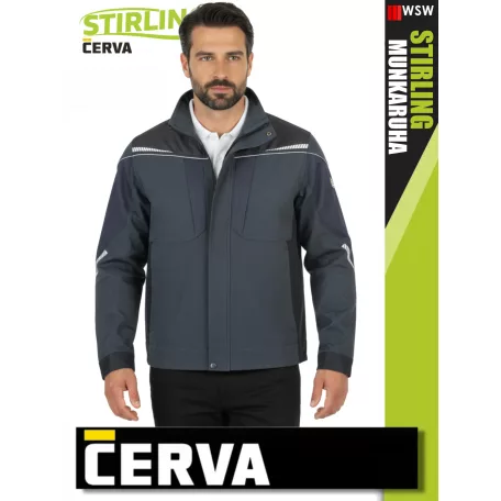 Cerva STIRLING BLACK stretch pamutgazdag technikai kabát - munkaruha