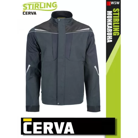 Cerva STIRLING BLACK stretch pamutgazdag technikai kabát - munkaruha