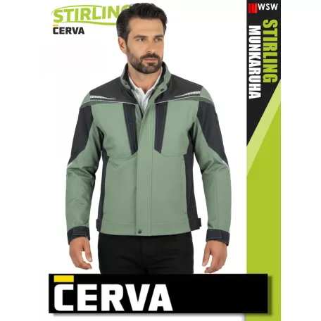 Cerva STIRLING GREEN stretch pamutgazdag technikai rövidnadrág - munkaruha