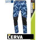 Cerva NEURUM NAVY CAMO prémium extra rugalmas SLIMFIT nadrág - munkaruha