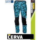 Cerva NEURUM PETROL CAMO prémium extra rugalmas SLIMFIT nadrág - munkaruha