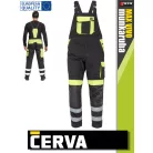 Cerva MAX VIVO BLACKHVY reflex technikai láthatósági kantárosnadrág - munkaruha