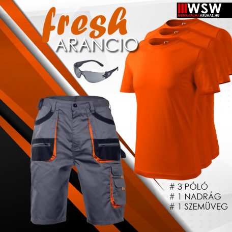 WSW FRESH ORANGE munkanadrág-póló-szemüveg munkaruha szett - munkaruha