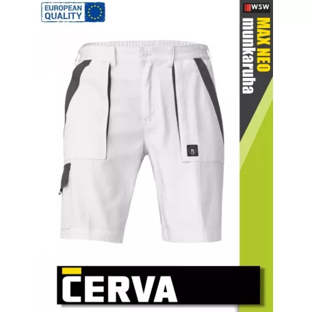 Cerva MAX NEO WHITE pamut technikai rövidnadrág - munkaruha