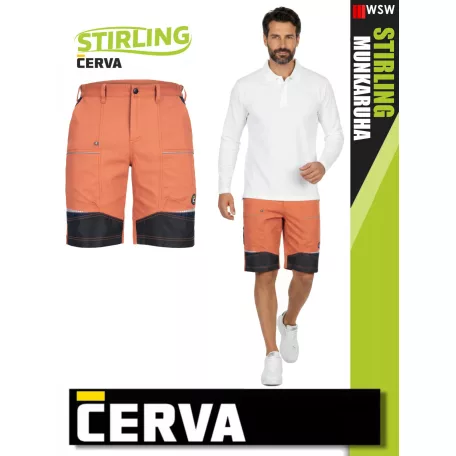 Cerva STIRLING GREEN stretch pamutgazdag technikai rövidnadrág - munkaruha