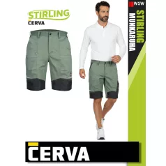   Cerva STIRLING GREEN stretch pamutgazdag technikai rövidnadrág - munkaruha