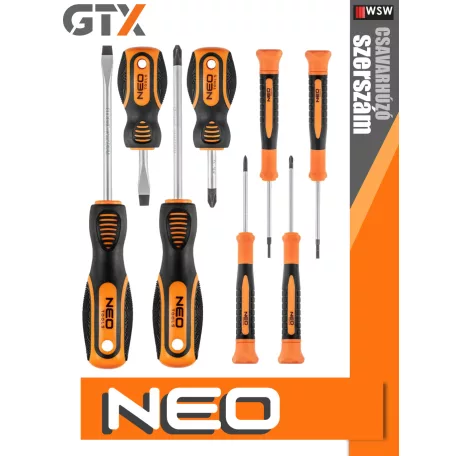 Neo Tools csavarhúzó készlet 8 db-os - szerszám
